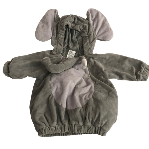 HYDE & EEK ELEPHANT COSTUME Infant Plush Gray Elephant Hoodie - Size 0-6 Months‎ - Picture 2 of 6